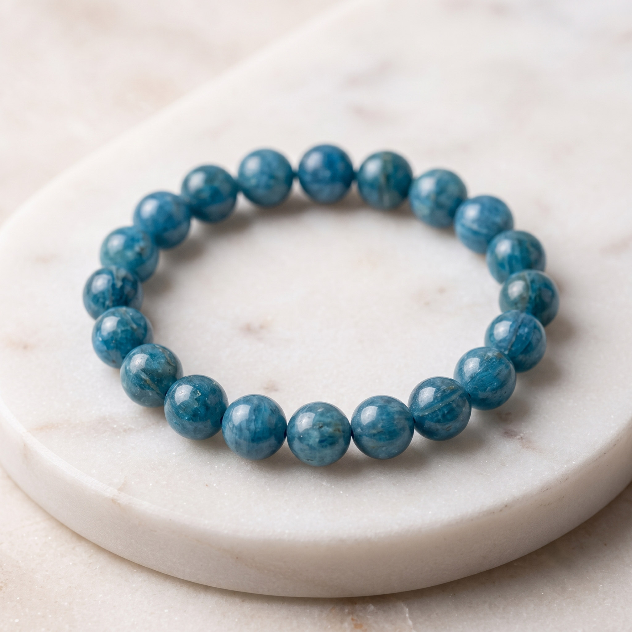 Natural Apatite 8mm Gemstone Bracelet