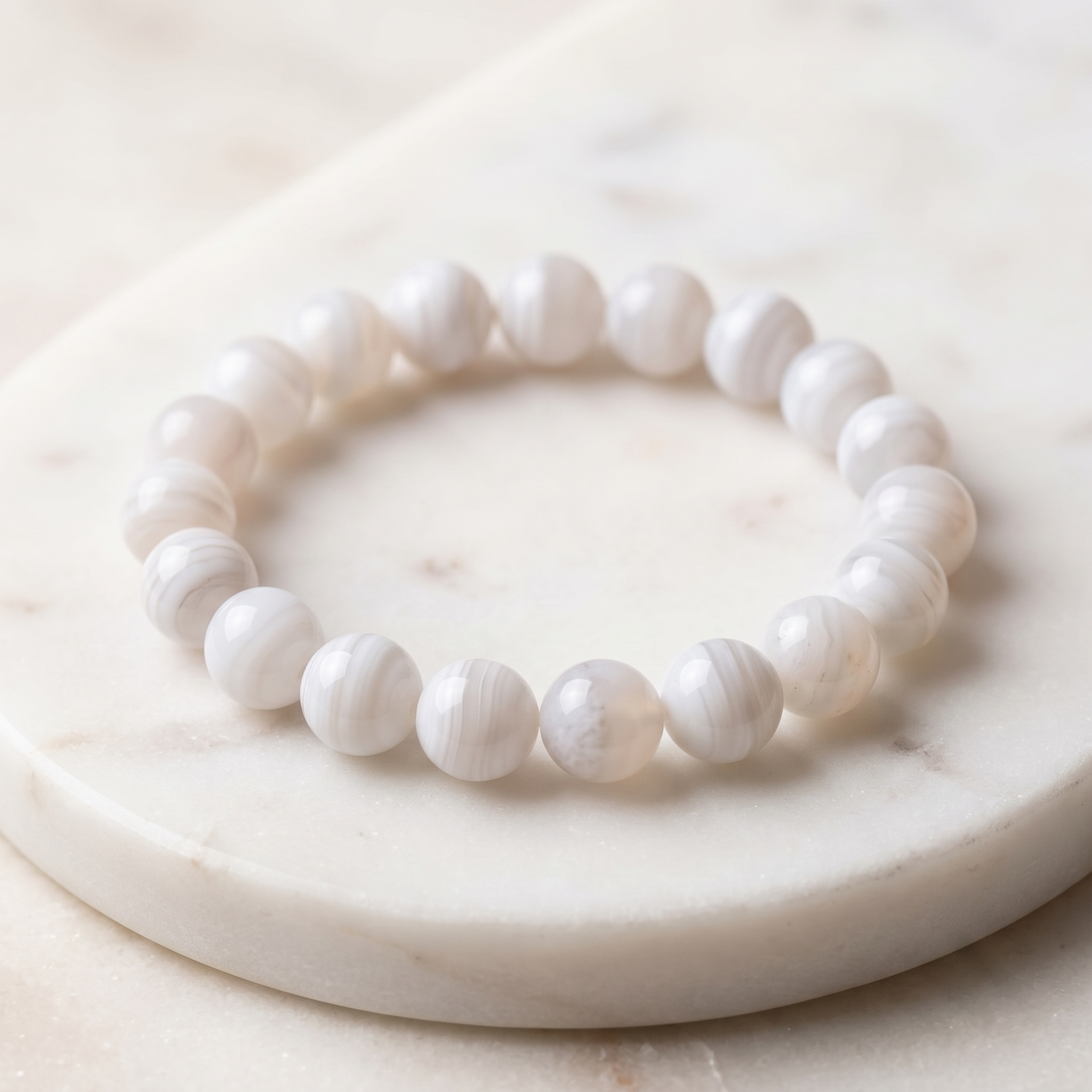 Indian Agate 8mm Gemstone Bracelet